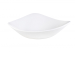 CHURCHILL SUPER VITRIFIED WHITE VELLUM TRIANGULAR BOWL 21OZ