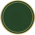 BOTTLE GREEN SCREENED ROUND COASTERS X6