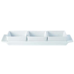DPS PORCELITE CREATIONS SET 3 BOWLS & TRAY 11.4X3.5"