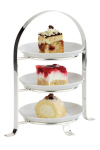 3 TIER CHROME CAKE STAND FOR 6" PLATES