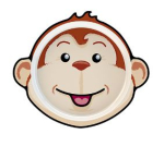 DALEBROOK MELAMINE MONKEY PLATE 10.3X8.9"