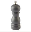 6" GREY RUBBER WOOD PEPPER MILL