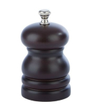 3" BROWN RUBBER WOOD PEPPER MILL