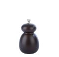 4" BROWN RUBBER WOOD PEPPER MILL