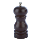 4.5" BROWN RUBBER WOOD PEPPER MILL