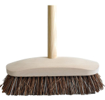 WOODEN DECK SCRUBBER & HANDLE 10"
