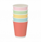 16OZ CONFETTI MIXED COLOUR DOUBLE WALLED HOT CUP PE LINED