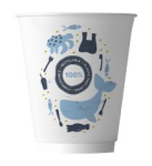 8OZ DOUBLE WALL COMPOSTABLE AQUEOUS CUPS