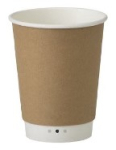 PE SMOOTH DOUBLE WALL HOT CUP KRAFT 8OZ X 500