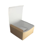 EDENWARE HINGED BURGER BOX KRAFT 130 X 130 X 65MM