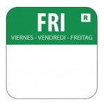 1'' SQUARE FOOD LABEL ROLL GREEN FRIDAY  25X25MM