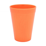 HARFIELD POLYCARBONATE ORANGE FLUTED TUMBLER GLASS 7OZ/200ML