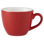 GENWARE PORCELAIN RED BOWL SHAPED ESPRESSO CUP 3OZ