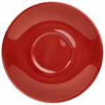 GENWARE PORCELAIN RED SAUCER 6.3"