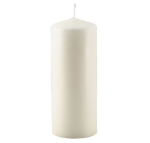 PILLAR CANDLE 20CM X 8CM DIA IVORY 100HR PLC20   X6
