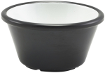 TWO TONED MELAMINE RAMEKIN BLACK & WHITE 59ML/2OZ X24