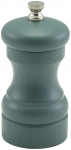 OLIVE GREEN WOODEN SALT/PEPPER GRINDER 10CM