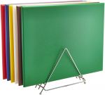 HIGH DENSITY CHOPPING BOARD & STAINLESS STEEL RACK SET 24 X 18 X 0.75"