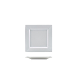 GENWARE WHITE PORCELAIN SQUARE PLATE 18CM/7.25"