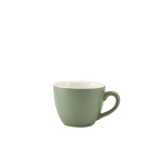 GENWARE PORCELAIN MATT SAGE CUP BOWL SHAPED 9CL/3OZ