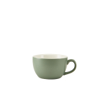 GENWARE PORCELAIN MATT SAGE CUP BOWL SHAPED 17.5CL/6OZ