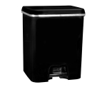 BLACK POLYPROPYLENE PEDAL 52L BIN