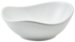 GENWARE WHITE PORCELAIN ORGANIC TRIANGULAR BOWL 22.5OZ