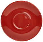GENWARE PORCELAIN RED COLOURED SAUCER 5.3"