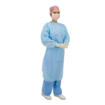 THUMB LOOP FLUID PROTECTION GOWNS BLUE (ONE SIZE)5X15
