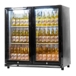 ARCTICA DOUBLE HINGED-DOOR BOTTLE COOLER BLACK