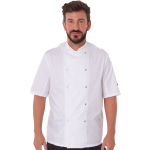 DENNYS CHEF JACKET MEDIUM SHORT SLEEVE WHITE