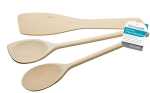 KITCHENCRAFT 3 Piece UTENSIL SET WOODEN SPOON, SPATULA, SCRAPER