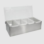 STAINLESS STEEL GARNISH DISPENSER 4XUSPT INSERTS