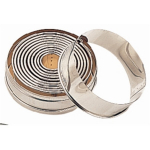 ROUND PLAIN PASTRY CUTTERS X11 STEEL SIZE RANGE 23-90MM