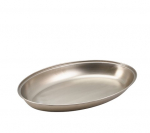 STAINLESS STEEL OVAL VEGETABLE DISH UNDIVIDED 10"