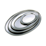 STAINLESS STEEL OVAL MEAT FLAT 18X11"