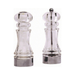 ACRYLIC PEPPER MIL & SALT SHAKER SET 6"
