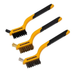 ROUGHNECK THREE PIECE MINI WIRE GRILL BRUSH SET X3