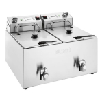 BUFFALO DOUBLE FRYER W/ TIMER 2X8LTR 2.9KW