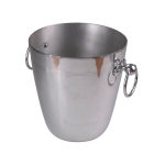 POLISHED ALUMINIUM WINE BUCKET 19.5X21CM