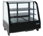 POLAR COUNTERTOP REFRIGERATED MERCHANDISERS BLACK 2 SHELVES