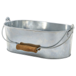 GENWARE GALVANISED STEEL OVAL TABLE CADDY 11X6.1"