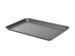 GALVANISED STEEL TRAY 37X26.5X2CM HAMMERED SILVER