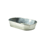 GALVANISED STEEL SERVING PLATTER 24X15CM GSP2415  X6