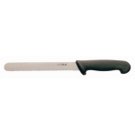 SERRATED BREAD KNIFE BLACK HANDLE 8"