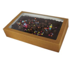 KRAFT TRAYBAKE WINDOW BOX 200 x 165 x 60mm