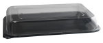 LARGE BLACK PLATTER LID RECTANGULAR 460X300X63MM 13352