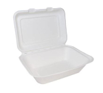 MEDIUM HINGED BAGASSE FOODBOX 7 X 5"