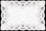 WHITE LACE TRAY PAPER 396X314MM