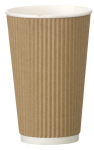 RIPPLE CUP BROWN KRAFT 16OZ
